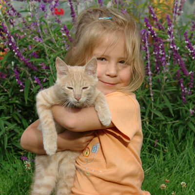 Girl Holding Cat