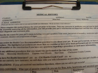 Medical History Sheet